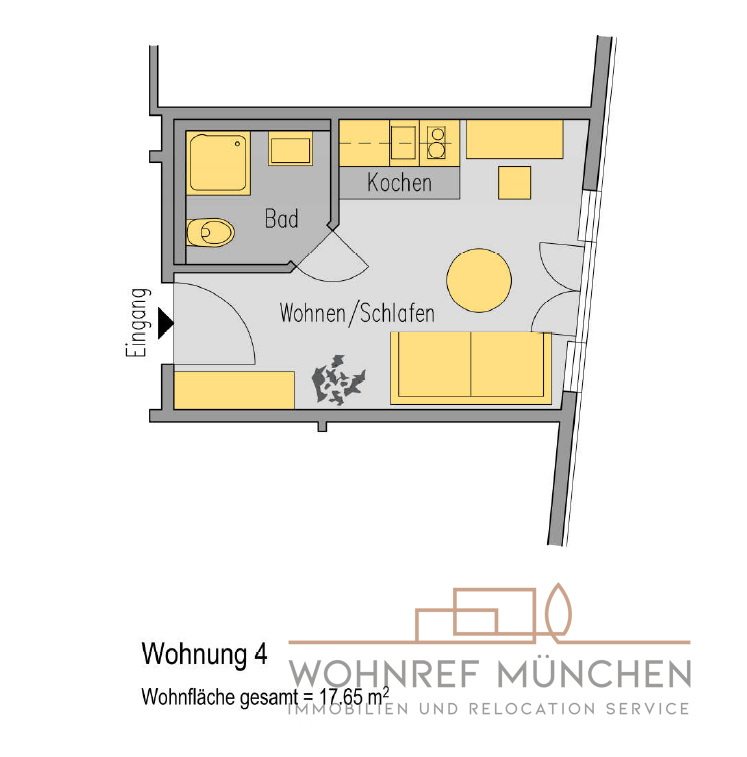 Modern möblierte 1-Zimmer-Wohnung in Berg am Laim - Photo 5